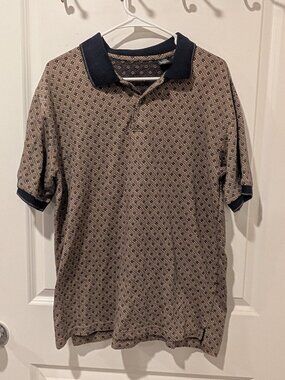 Golf Polo Relaxed Geometric Pattern Men's Short Sleeve Everyday Shirt